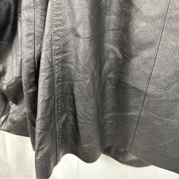 Conrad C Woman Women’s Jacket Stitching Soft Lightweight Black Faux Leather 20 - Picture 11 of 13